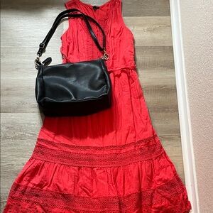 Talbots dress with black purse